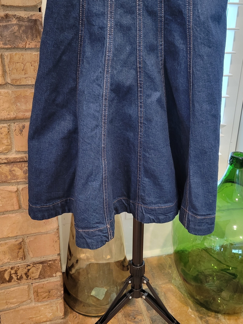 kate spade Dark Blue Denim Fit & Flare Mini Dress - Picture 6 of 6